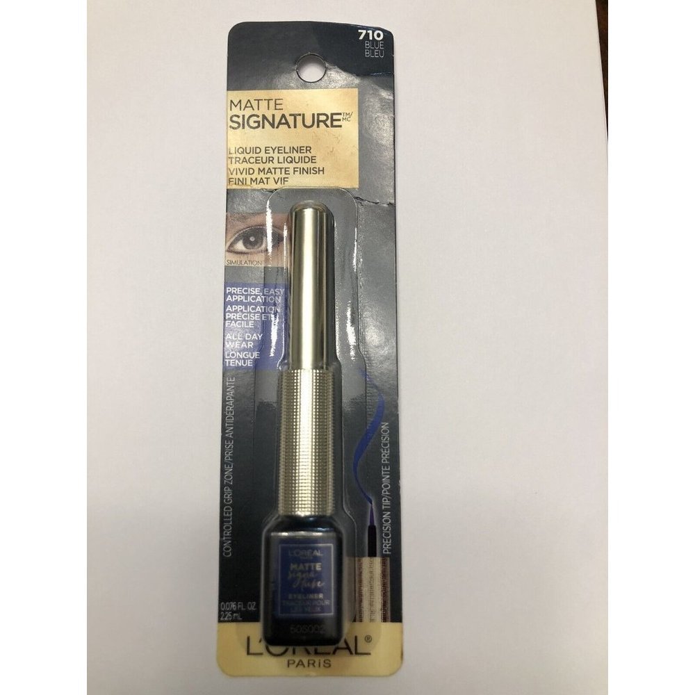 L'Oreal Paris Matte Signature Liquid Dip Eyeliner, Waterproof, Blue, 0.07 fl oz